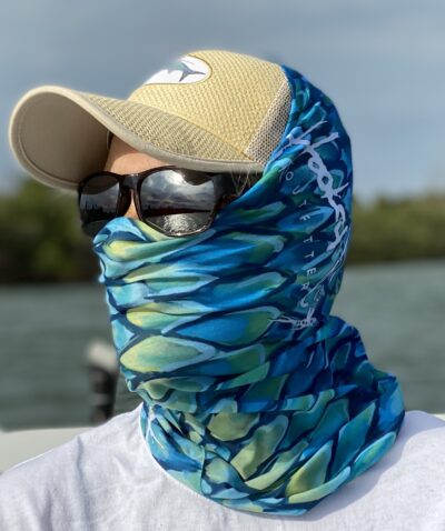 tarpon scale pattern neck gaiter